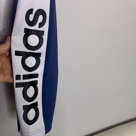 New Adidas color blocked pink blue leggings XL women’s active wear nwt - Picture 2 of 5